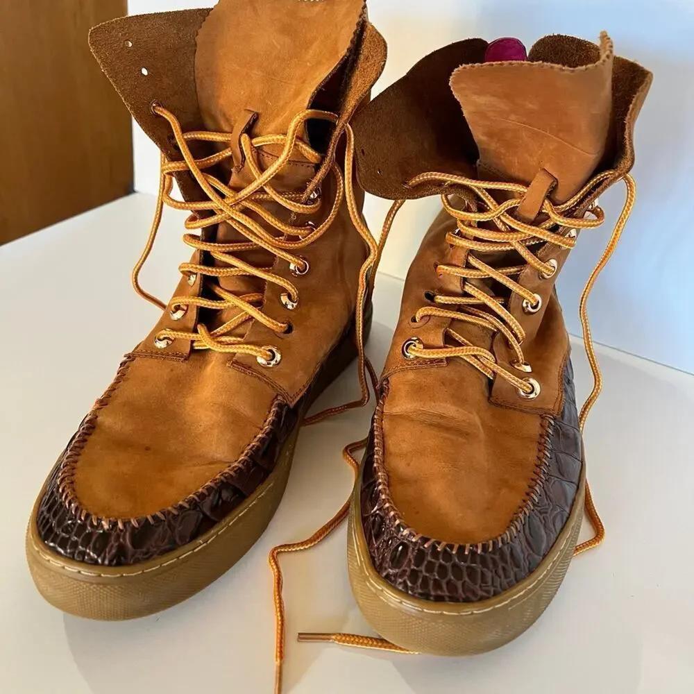 PRSVR men’s size 9 leather lace up high top